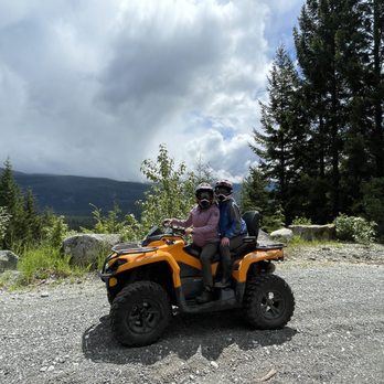 Blackcomb Snowmobiles - Having a blast with Gaby on the 2 hr Bushwhack ATV tour - Tours Near Me - Whistler, British Columbia