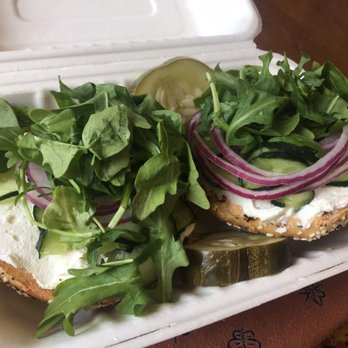 Wise Sons - Everything bagel with plain cream cheese and veggies on top - Breakfast & Brunch Near Me - Oakland, California Wise Sons - Everything bagel with plain cream cheese and veggies on top - Breakfast & Brunch Near Me - Oakland, California