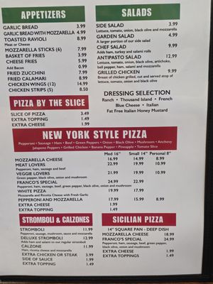Menu photo 1 Greco's Pizza Roanoke, VA