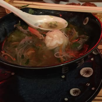 Bang! - Doesn't photo well, but shrimp & beef pho is Fo-Sho! - Vegetarian Near Me - Charlottesville, Virginia