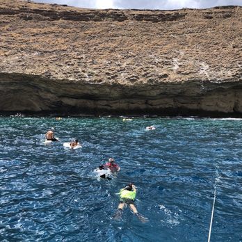 Molokini Crater - My family swimming out - Boating Near Me - Maalaea, Hawaii