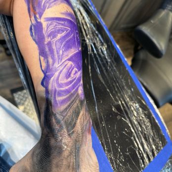 Lost Edge Tattoo - 2nd step getting tattooed - Tattoo Near Me - Austin, Texas