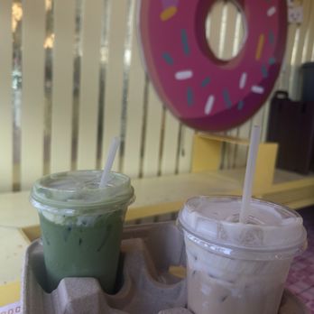 Friendly Donuts - Cookie butter latte & strawberry matcha - Donuts Near Me - Orange, California Friendly Donuts - Cookie butter latte & strawberry matcha - Donuts Near Me - Orange, California