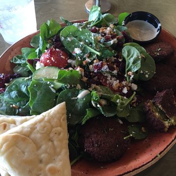 Luna Grill Rancho San Diego - Organic spinach salad + falafels - Mediterranean Near Me - El Cajon, California Luna Grill Rancho San Diego - Organic spinach salad + falafels - Mediterranean Near Me - El Cajon, California