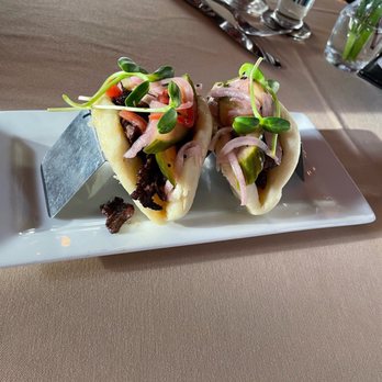 Hearthstone Restaurant - Beef tip steamed buns - happy hour menu - New American Near Me - Breckenridge, Colorado