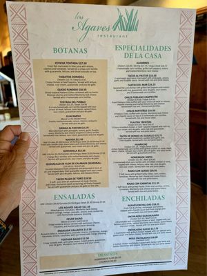 Menu photo 6 Los Agaves Santa Barbara, CA