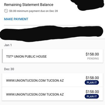 Union Public House - Charged 3x for the same meal. Irresponsible and unprofessional. - American Near Me - Tucson, Arizona Union Public House - Charged 3x for the same meal. Irresponsible and unprofessional. - American Near Me - Tucson, Arizona
