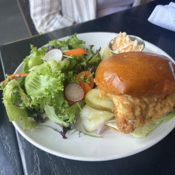 Row 34 - Seaport - Crispy Fish Sandwich - New American Near Me - Boston, Massachusetts