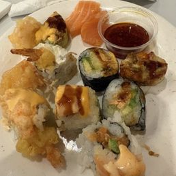 Lots of sushi rolls to choose from Lots of sushi rolls to choose from