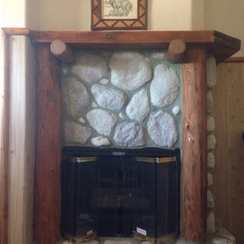 Holiday Inn The Lodge at Big Bear Lake - Classic fireplace with elk drawing above it. - Big Bear, CA