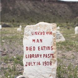Goldfield Cemetery - Don't eat library paste folks!