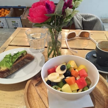 Bakers & Roasters - Fruit bowl with a side of toast & avo!  JACKPOT! - Breakfast & Brunch Near Me - Amsterdam, New Hampshire