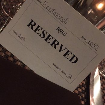 Rails Steakhouse - Reserved. - Steakhouses Near Me - Towaco, New Jersey