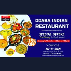 We are offering discount at 15 % on. A La Carte for the month of November 2021