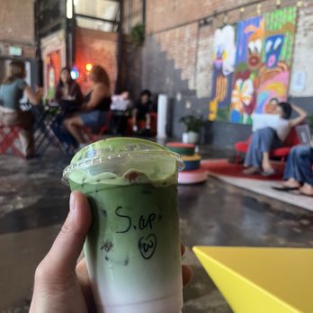 Showtime Cafe - S. Coppola Matcha Strawberry iced drink - Cafes Near Me - Phoenix, Arizona Showtime Cafe - S. Coppola Matcha Strawberry iced drink - Cafes Near Me - Phoenix, Arizona