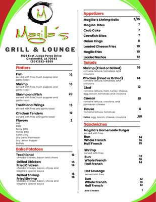Menu photo 1 Magilla's Grill and Lounge Chalmette, LA