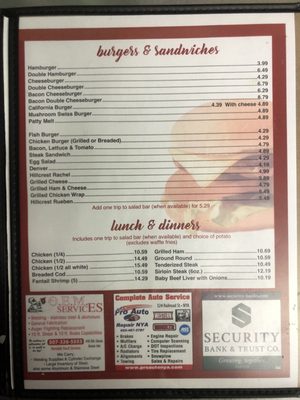 Menu photo 2 Hillcrest Cafe & Catering Norwood, MN Menu photo 2 Hillcrest Cafe & Catering Norwood, MN