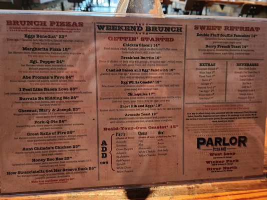 Menu photo 3 Parlor Pizza Bar - Wicker Park Chicago, IL Menu photo 3 Parlor Pizza Bar - Wicker Park Chicago, IL