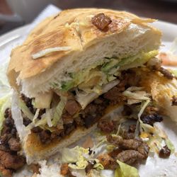 La Hacienda De Jalisco - Torta al pastor and carne asada