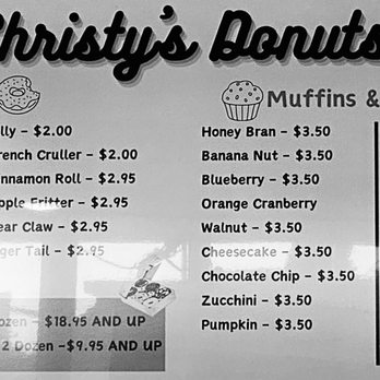 Christy's Donuts - Menu (July 28, 2026) - Part 1 - Donuts Near Me - Hacienda Heights, California Christy's Donuts - Menu (July 28, 2026) - Part 1 - Donuts Near Me - Hacienda Heights, California