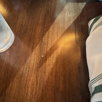 Culinary Dropout - Dusty ass tables. Don't they have bus boys to clean their tables? Gross. - New American Near Me - Orange, California