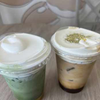 Amapola - Banana Matcha and Pistachio Cream Shaker - Cafes Near Me - San Fernando Valley, California Amapola - Banana Matcha and Pistachio Cream Shaker - Cafes Near Me - San Fernando Valley, California