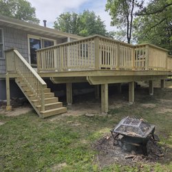 36 X16 Treated wood deck.