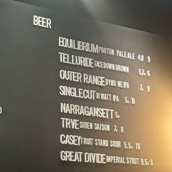Craftsman Brew - Beer menu on 10/21/22 - Beer Bar Near Me - Edwards, Colorado