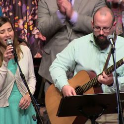 Community Presbyterian Church - Kristin and Trevor leading worship.