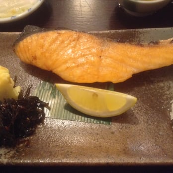 Yoshitsune Restaurant - Broiled Salmon with atsuyaki tamago, shiso konbu tsukudani, oroshi daikon & lemon wedge. - Japanese Near Me - Honolulu, Hawaii Yoshitsune Restaurant - Broiled Salmon with atsuyaki tamago, shiso konbu tsukudani, oroshi daikon & lemon wedge. - Japanese Near Me - Honolulu, Hawaii