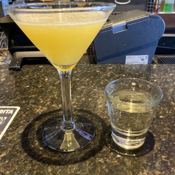 Bar Louie - Chesterfield - The star martini with sidecar of bubbles (champagne).  So good I got it twice! - Bars Near Me - Chesterfield, Missouri