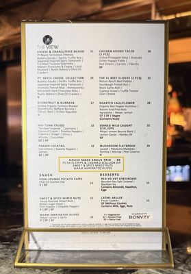 Menu photo 5 The View Lounge San Francisco, CA Menu photo 5 The View Lounge San Francisco, CA