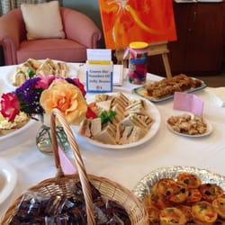 White Lady Funerals - Biggest Morning Tea! And a little silent auction painting in the background :-)
