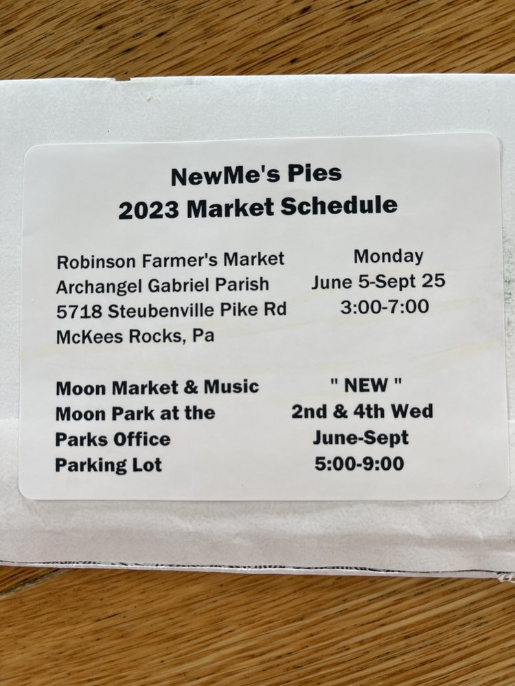 NEWME’S PIES Updated October 2024 3951 Linda Way, New Waterford
