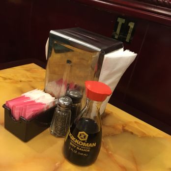 Eastern Buffet - a table with condiments, salt and pepper shakers - Chinese Near Me - Lindale, Texas