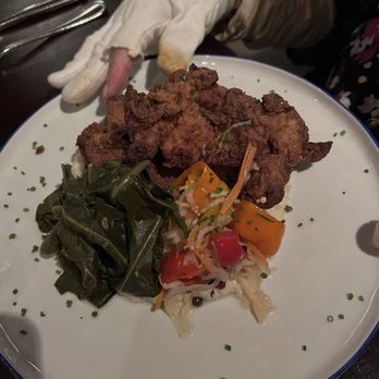 ZINC - Fried Chicken Grits / Braised Greens / Chow Chow - New American Near Me - New Haven, Connecticut
