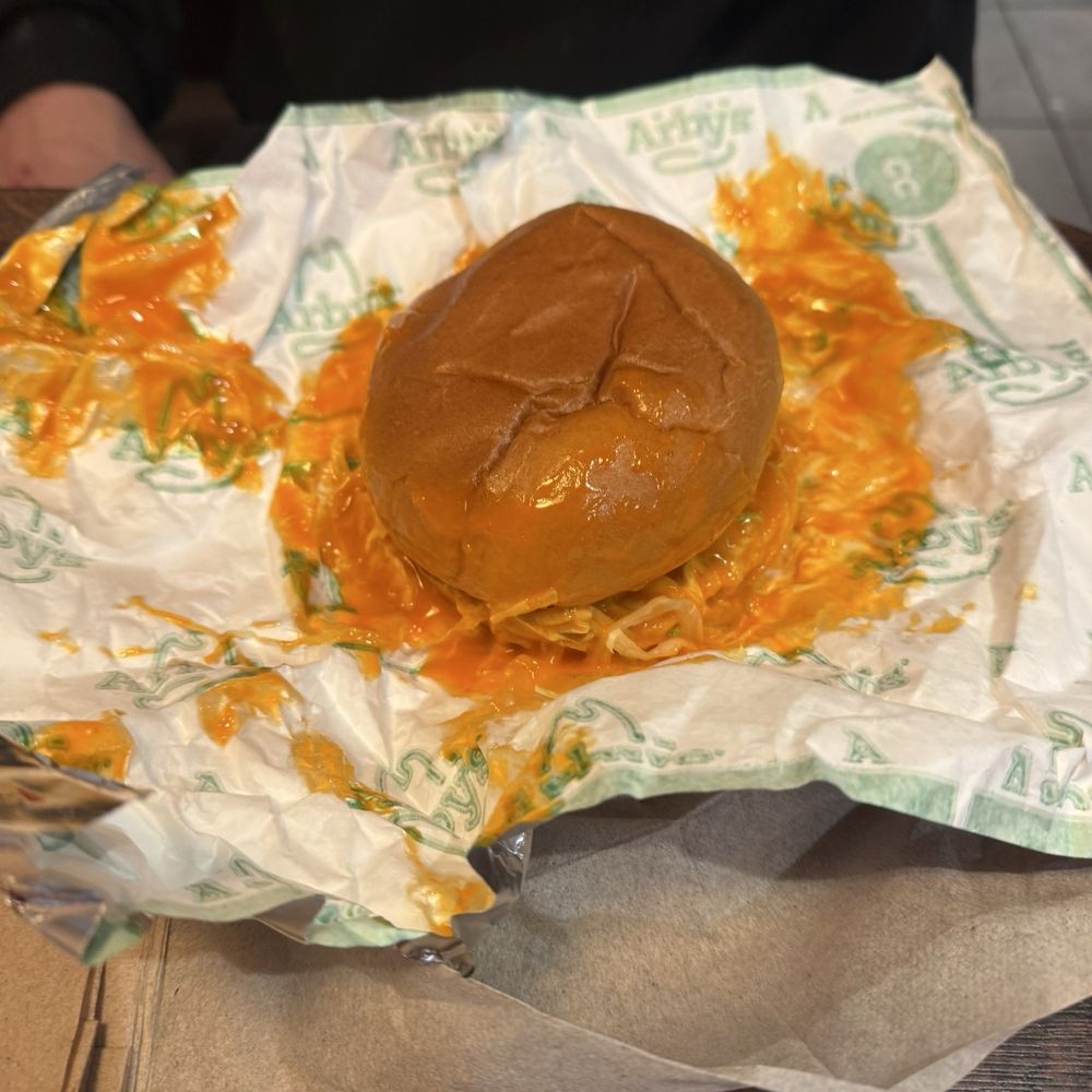 Crispy Chicken Sandwich. Did not request buffalo on my sandwich. Any lettuce that was on there was soggy AF! Crispy Chicken Sandwich. Did not request buffalo on my sandwich. Any lettuce that was on there was soggy AF!