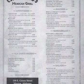 Chatinos Mexican Grill - menu for chatinos mexican grill - Mexican Near Me - Marion, Alabama Chatinos Mexican Grill - menu for chatinos mexican grill - Mexican Near Me - Marion, Alabama