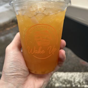 Wake Up - Peach refresher - Coffee & Tea Near Me - Syracuse, New York Wake Up - Peach refresher - Coffee & Tea Near Me - Syracuse, New York