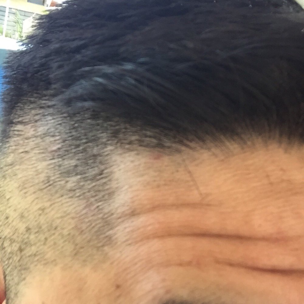 Never had my hairline lined up EVER!! So why would you do it and not even ask? Then do it crooked at that!!