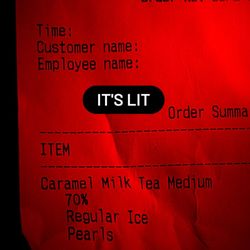 Gong Cha - Receipt from gong cha