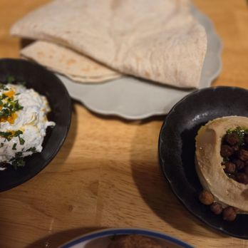 Nineveh Assyrian - Lakhma ^ Dip (Cucumber Yogurt & Hummus) - Middle Eastern Near Me - Olympia, Washington