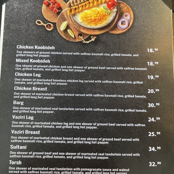 Shamshiri Restaurant - Menu - Persian/Iranian Near Me - Toronto, Ontario