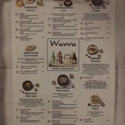 Foto zu WaWa - Berlin, Deutschland. Auszug aus der Karte - Außen am Restaurant
