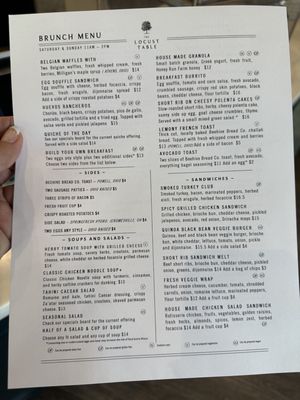 Menu photo 1 The Locust Table Powell, OH