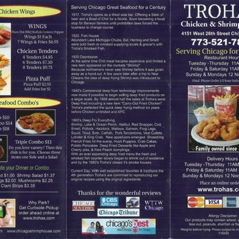 Troha's Chicken & Shrimp House - menu - Seafood Near Me - Chicago, Illinois Troha's Chicken & Shrimp House - menu - Seafood Near Me - Chicago, Illinois