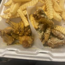 A Town Wings - Lemon pepper 2. Ten Piece Wings Combo