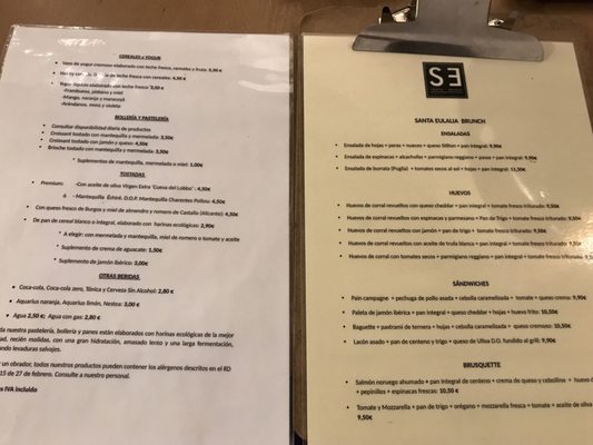 Menu photo 3 Santa Eulalia Madrid, M