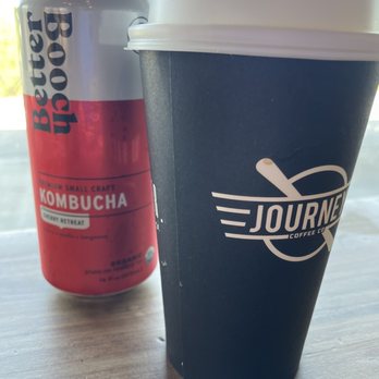 Journey Coffee - Chai with oat milk and cherry kombucha - Coffee & Tea Near Me - Vacaville, California Journey Coffee - Chai with oat milk and cherry kombucha - Coffee & Tea Near Me - Vacaville, California