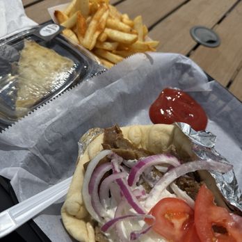 Gyropolis - My regular Gyro combo (fries and a fountain drink) - a cookie and a baklava to go was $26. A little spendy for me, but it was delicious! - Greek Near Me - Bloomington, Minnesota